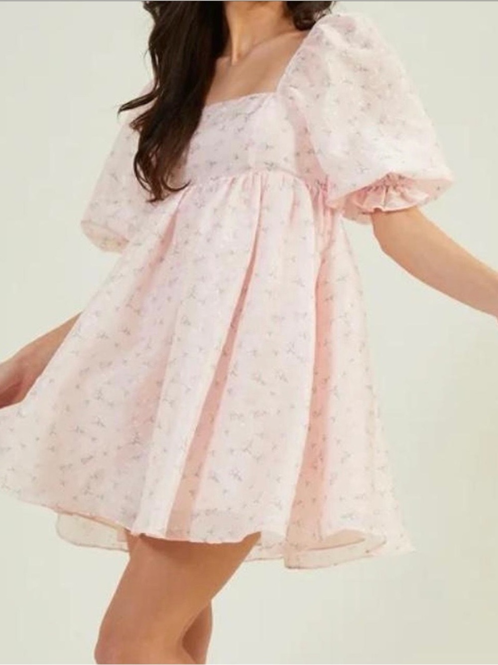 THIRTY THIRTY Pink Floral Babydoll Dress XS